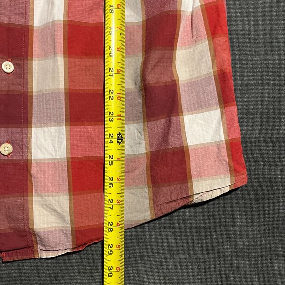 Woolrich Red Plaid Button Up Shirt Medium - Picture 4 of 5